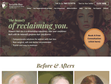 Tablet Screenshot of invisiblehair.com